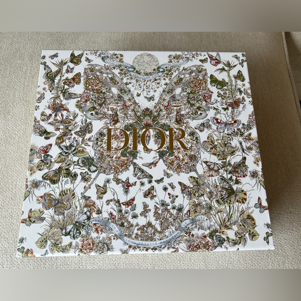 Dior Butterfly Motif large Box, card, ribbon, tissue